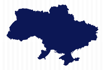 Flat Simple Ukraine Vector Map