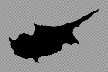 Transparent Background Cyprus Simple map
