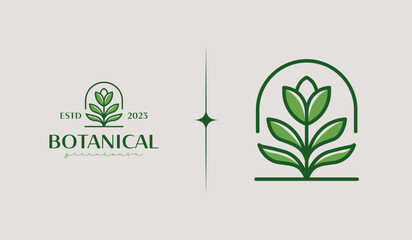 Leaf Flower Plant Logo Template. Universal creative premium symbol. Vector illustration. Creative Minimal design template. Symbol for Corporate Business Identity