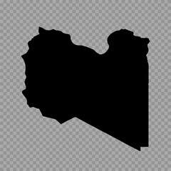 Transparent Background Libya Simple map