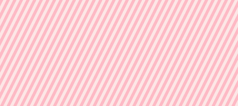 Candy color diagonal lines seamless pattern. Light pink stripes background. Abstract pastel swatch design template for fabric, textile, wrapping paper, banner, card, poster. Vector wallpaper