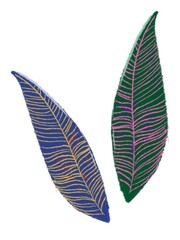 Flowers and Leaf Painting