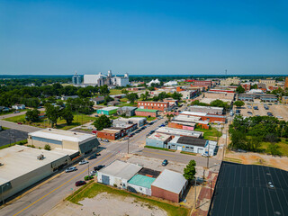 Aerial view of Shawnee cityscape