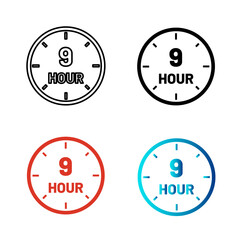 Abstract 9 Hour Silhouette Illustration