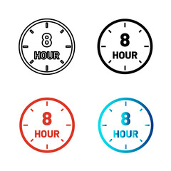 Abstract 8 Hour Silhouette Illustration