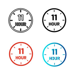 Abstract 11 Hour Silhouette Illustration