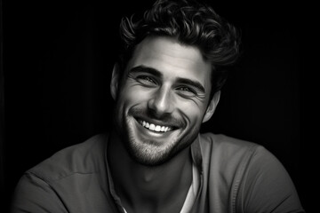 Fototapeta premium Man portrait studio (AI Generated) 