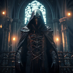 Assasin in the dark age art illustration