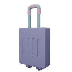 3D suitcase icon