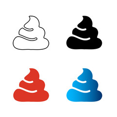 Abstract Feces Silhouette Illustration