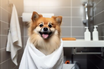 chihuahua - Dog wrapped in towel