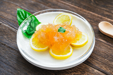 爽やかレモンティーゼリー