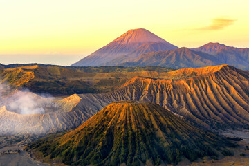 View point for the morning sunrise at Mount Bromo, an active volcano and part of the Tengger Range in East Java, Indonesia. in August 2023