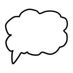 Speech bubble message