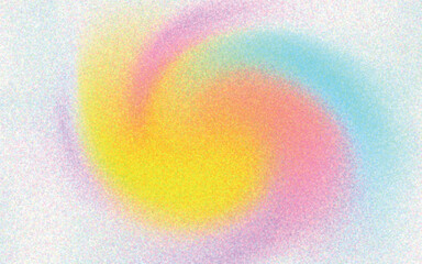 Swirl multicolors gradient background, color gradation circle with grain noise texture watercolor abstract holographic blur. Color gradient soft blend mesh of blue, green, orange and red purple colors