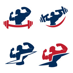 Fitness and GYM center logo and icon design.