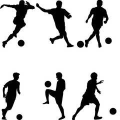 silhouettes of players