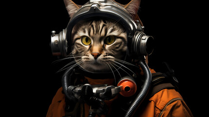 The cat in a diving suit