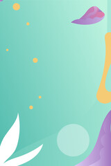 portrait mystical fantasy flowers gradient colors background illustration. Great images for wall art posters, greeting cards or book covers