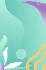 portrait mystical fantasy flowers gradient colors background illustration. Great images for wall art posters, greeting cards or book covers