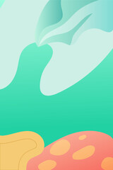 portrait mystical fantasy flowers gradient colors background illustration. Great images for wall art posters, greeting cards or book covers