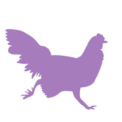 running chicken silhouette