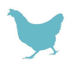 running chicken silhouette