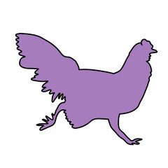 running chicken silhouette