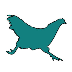 running chicken silhouette