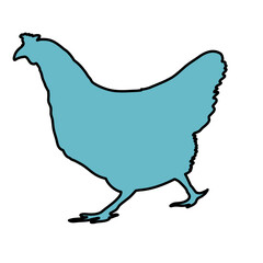 running chicken silhouette