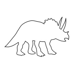 Obraz na płótnie Canvas dinosaur line silhouette