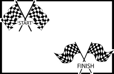svg vector checkered flag for start and finish race vector illustration