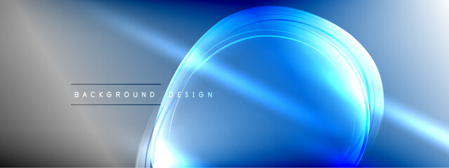 Vector abstract background - liquid transparent bubble shapes on fluid gradient with shadows and light effects