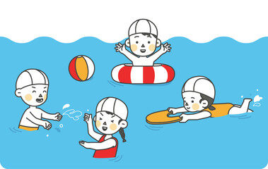 These are children playing in the water.