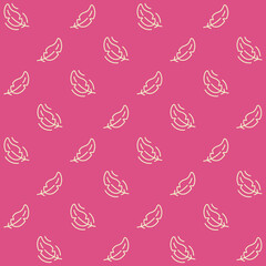 Falling Feather Vector Seamless Pattern