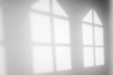 Window shadow on white wall overlay