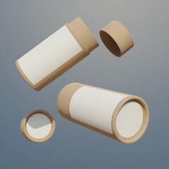 cylinder packaging mockup