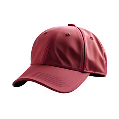 red baseball cap isolated on transparent background ,cap cut out mock up ,generative ai