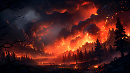 Wildfire landscape