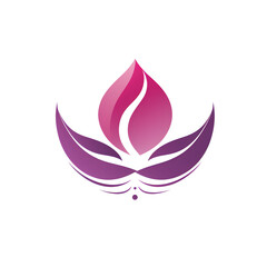simple logo of lotus flower type c, generative ai