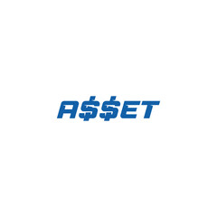 Asset wordmark logo icon vector template.eps