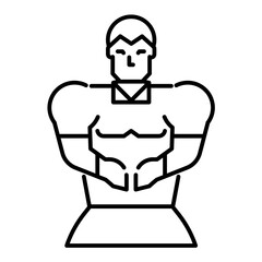 MMA referee fight signal line icon