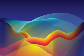 Abstract background, Elegant blue wave swirls background