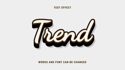 trend minimalist white text effect editable eps cc