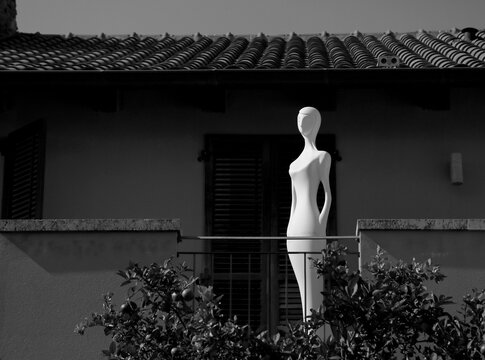 Photography to theme beautiful white naked mannequin