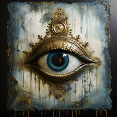 realistic eye 3d painting type f, generative ai