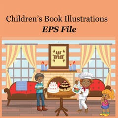 children's illustrations, children's cartoons, children's book illustration