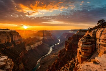 grand canyon sunset generated Ai