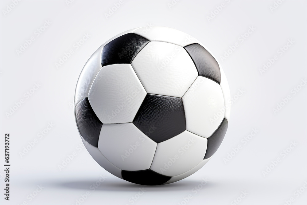 Wall mural soccer ball isolated on white backgroun