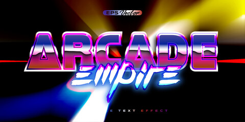 80s arcade empire editable text effect back to the future theme